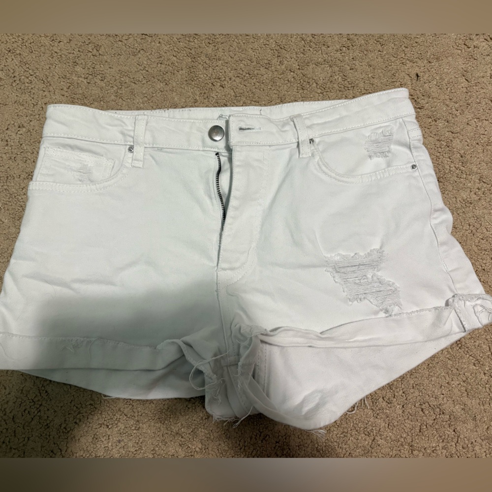 H&M Stylish White Denim Shorts